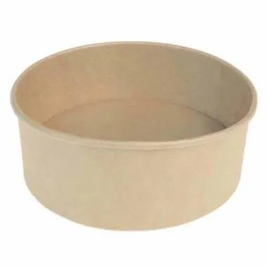 Salaattikulho Catersource pyöreä 1000 ml Ø150 mm x 78 mm ruskea kraft PE-pinnoitteella