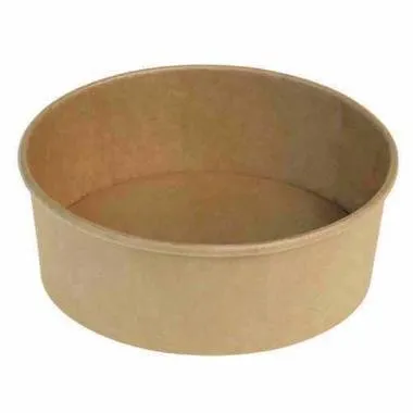 Salaattikulho Catersource pyöreä 750 ml Ø150 mm x 61 mm ruskea kraft PE-pinnoitteella