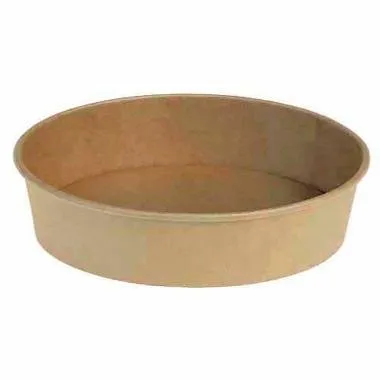 Salaattikulho Catersource pyöreä 500 ml Ø150 mm x 45 mm ruskea kraft PE-pinnoitteella
